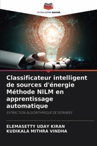 Classificateur intelligent de sources d'énergie Méthode NILM en apprentissage automatique