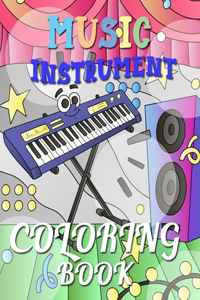 Music Instrument Coloring Book