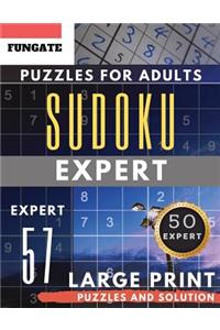 Expert Sudoku Puzzles for Adults Large Print