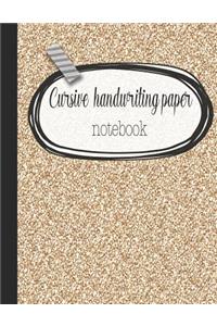 Cursive handwriting paper notebook