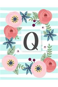 Q: Monogram Initial Weekly Planner. Monthly Calendars, Daily Schedule, Important Dates, Goals and Thoughts all in One!