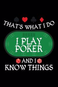 That's What I Do I Play Poker And I Know Things