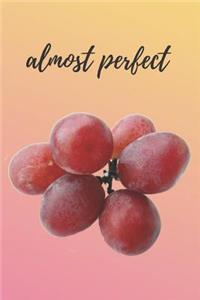 Red Grapes Lovers Blank Lined Journal Notebook