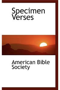 Specimen Verses