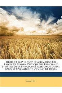 Hegel Et La Philosophie Allemande