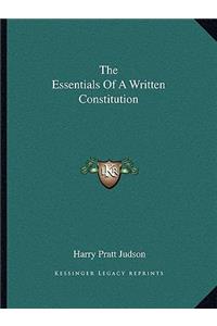 Essentials of a Written Constitution
