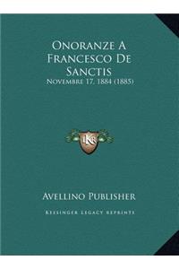 Onoranze A Francesco De Sanctis