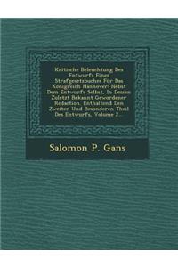 Kritische Beleuchtung Des Entwurfs Eines Strafgesetzbuches Für Das Königreich Hannover