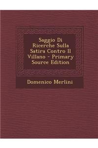 Saggio Di Ricerche Sulla Satira Contro Il Villano