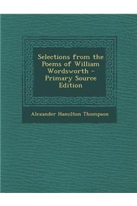 Selections from the Poems of William Wordsworth