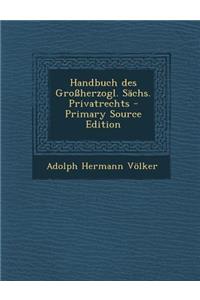 Handbuch Des Grossherzogl. Sachs. Privatrechts