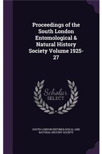 Proceedings of the South London Entomological & Natural History Society Volume 1925-27