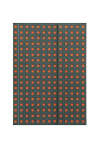 Grey on Orange (Quadro) B6 Unlined Notebook