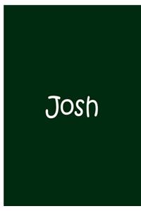 Josh - Green and White / Blank Lined Pages / An Ethi Pike Collectible