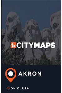 City Maps Akron Ohio, USA