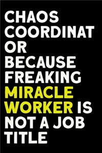 Chaos Coordinator Because Freaking Miracle Worker Is Not a Job Title