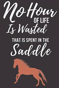 No Hour Of Life Is Wasted That Is Spent In The Saddle