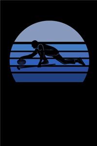 Retro Blue Curling