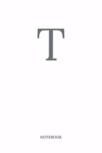 Buchstabe T Notizbuch