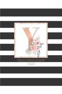 Weekly & Monthly Planner 2020 Y