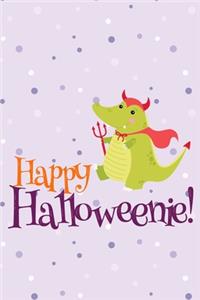 Happy halloween: Alligator Devil Nifty Cute Cartoon October Wide Ruled Paper Autumn Candy Sweet Boo Ghost Bat Moon Notebook Journal Blank Lined Workbook for Teens Ki