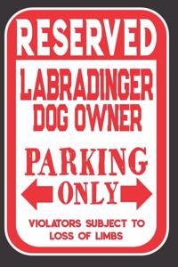 Reserved Labradinger Dog Owner Parking Only. Violators Subject To Loss Of Limbs