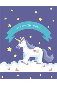 Unicorn Sketch book, Sketchbook for kids