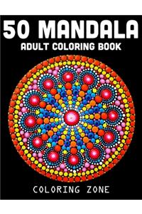 50 Mandala Adult Coloring Book