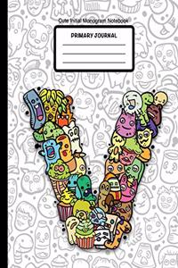 Cute Initial Monogram Notebook Primary Journal