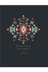 Boho style sktechbook