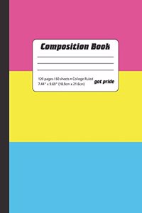 Pansexual Flag - College Ruled Lined Composition