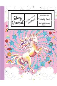 Story Journal Composition Notebook Half Unruled Drawing Space Half Wide Ruled Lined