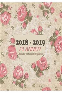 2018-2019 Calendar Schedule Organizer