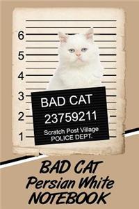 Bad Cat Persian White Notebook