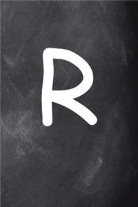 Monogram R Personalized Monogram Journal Custom Gift Idea Letter R Chalkboard