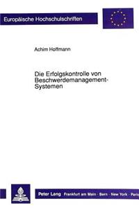 Die Erfolgskontrolle Von Beschwerdemanagement-Systemen