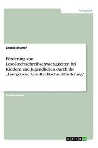Förderung von Lese-Rechtschreibschwierigkeiten bei Kindern und Jugendlichen durch die 