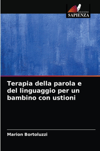 Terapia della parola e del linguaggio per un bambino con ustioni