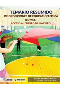 Temario Resumido de Oposiciones de Educación Física (Lomce)