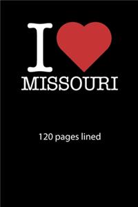 I love Missouri notebook 120 pages lined