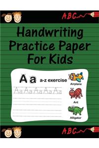 Handwriting practice paper