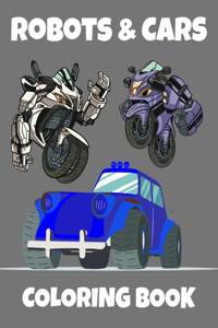 Robots & Cars Coloring Book