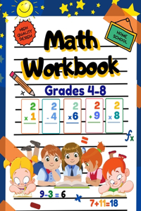 Math Workbook Grades 4-8