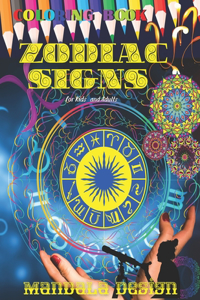 ZODIAC SIGNS Coloring book Mandala DESIGN
