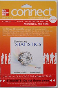 Connect Statistics Hosted by Aleks Access Card for Elementary Statistics