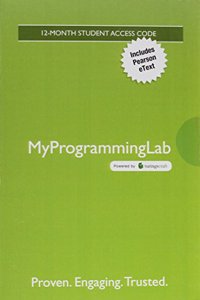 Mylab Programming with Pearson Etext -- Access Card -- For Introduction to Programming Using Visual Basic