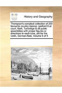 Thompson's Compleat Collection of 200 Favourite Country Dances