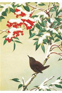 Bird on Berry Tree Half Notecards