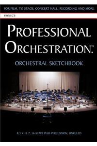 Professional Orchestration 16-Stave Unruled Orchestral Sketchbook