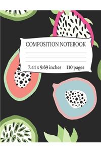 Composition Notebook 7.44 x 9.69 Inches 110 pages